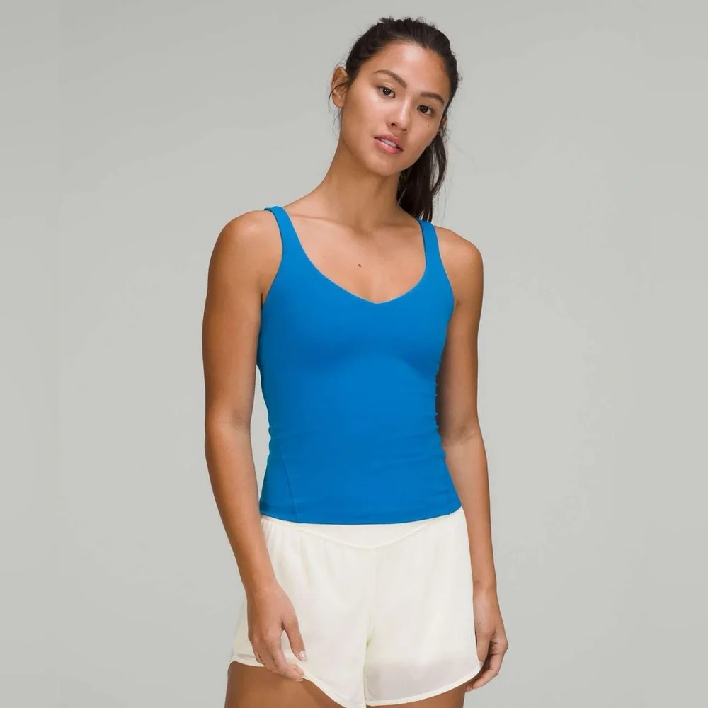 Lululemon Align Waist-Length Tank Top
Poolside bright kobalt blue shelf bra - Picture 1 of 11